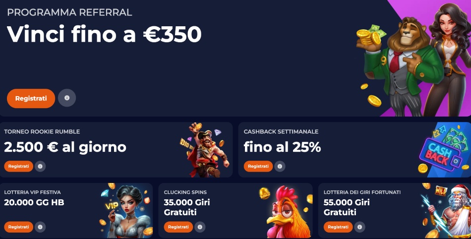 Promozioni su Nine Casino